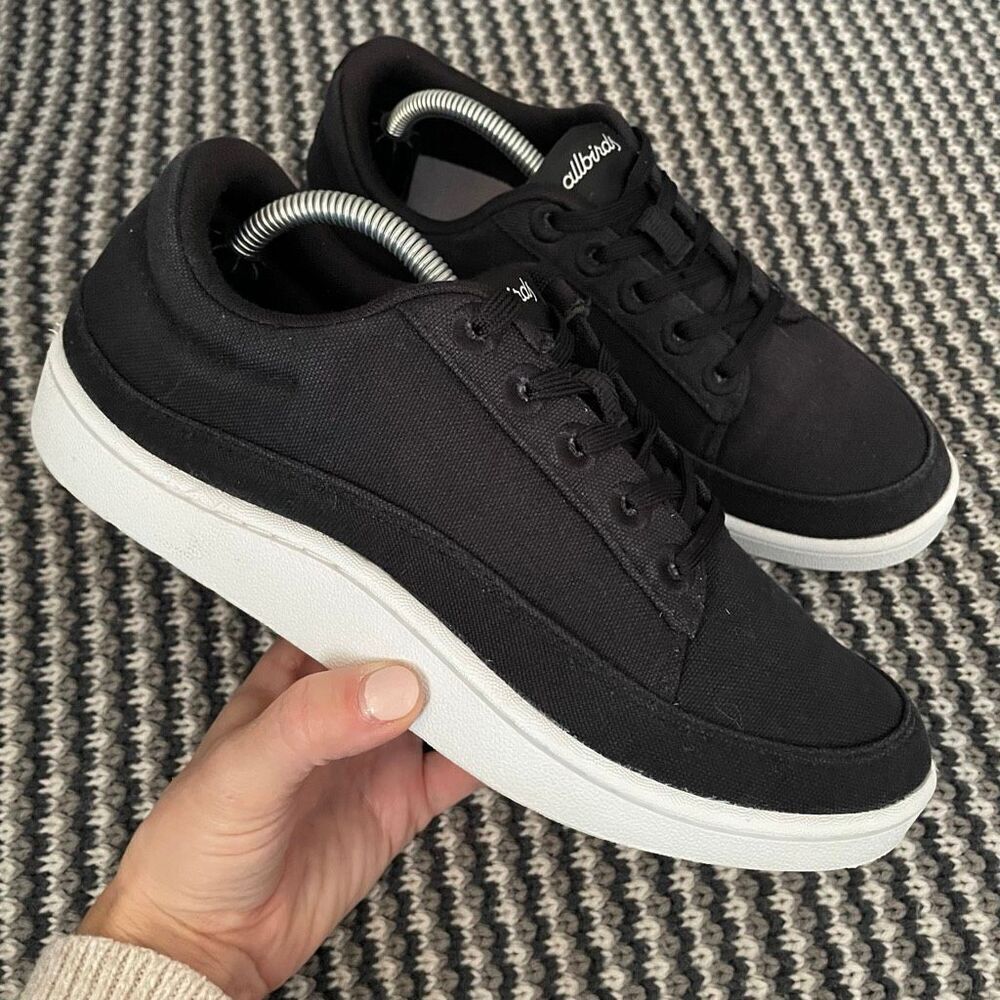 Allbirds Canvas Pacer Natural black sneaker women’s shoe size 8